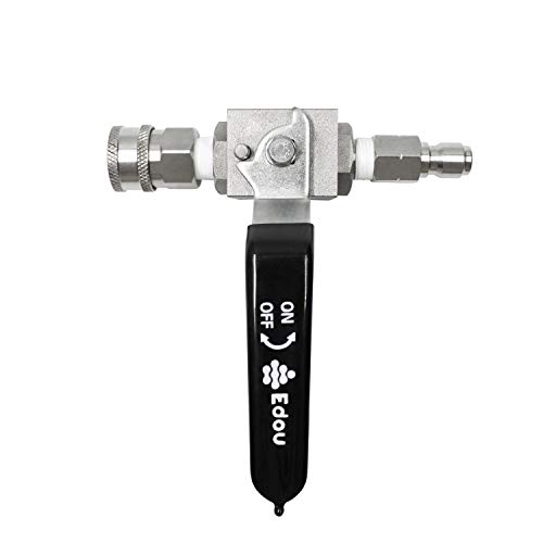 Edou Direct Ball Valve For High Pressure Washer Hose | 3/8" Male Plug & 3/8" Female Quick-Connect | 4,500 Psi Max Working Pressure | Easily And Quickly Switch Between Wands, Tips, Or Hoses. #TOP3