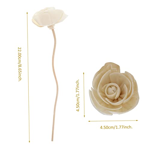 6 varitas difusoras de rattán con diseño floral miniatura 2