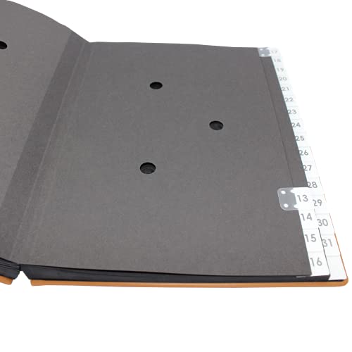 Pupitre dossier intercalaires 1-31 cuir cognac pour classement de documents