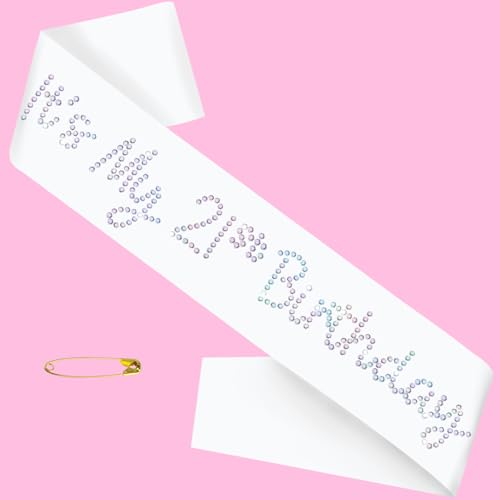 It's My 21st Birthday Sash, White Satin Birthday Sash with Glitter Rhinestones Decorations for Girls or Women, Finally 21 Bday Sashes, Ideal Twenty One Gifts, Happy 21 Bday Party Decorations
