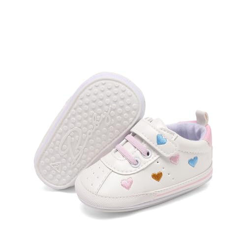 Image of Clowora Baby Boys Girls Shoes Non-Slip Rubber Sole Sneakers Infant First Walking Toddler Crib Shoes Newborn Loafers Flats.
