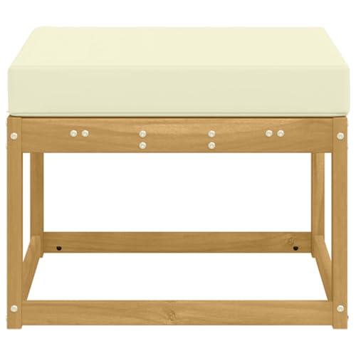 Tabouret d'extérieur en acacia résistant aux intempéries - 4