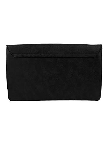 Bolsa Feminina Couro Clutch Envelope Carteira Festa (Preto)
