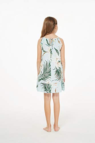 Image of Wispy Cereus Light Blue Family Matching Hawaiian Clothes | Family Matching Outfits • Soft Rayon Fabric • Tropical Floral Print • Vacation Ready • Luau Party Wear