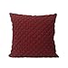 1 Pc bawełniana pościel letnia poszewka na poduszkę solidna poszewka na poduszkę Sofa Home Decoration styl skandynawski poszewka na poduszkę Handmade-450mm * 450mm, bordowy
