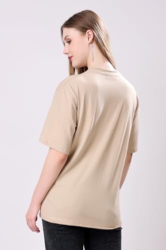 Image of London Hills Women's Cotton Blend Oversized Fit Oversized Tshirt || Oversized Tshirt- Pack of 2