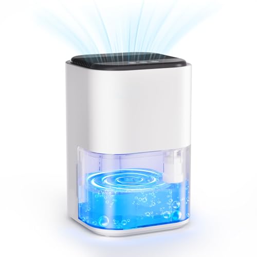Vicloon Dehumidifiers for Home, 2L Small Dehumidifiers for Bedroom, Dehumidifier 600ML/Day, 7 Colorful LED Light & Auto Off, Quiet Portable Dehumidifier for RV, Closets, Bathrooms, Kitchen
