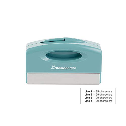 Xstamper Self-Inking Custom Message Pocket Stamp (4 Lines)