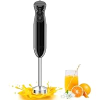 Bonsenkitchen Hand Blender, 2 Speeds Immersion Blender Handheld, Stick Blender Electric with Stainless Steel Blade for Making Baby Food, Soups, Sauce, HB3201
