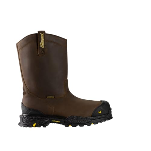 Thorogood Infinity FD 11” Waterproof Composite Toe Wellington Boots for Men with Full-Grain Leather and Self-Cleaning Anti-Fatigue Traction Outsole; EH Rated2