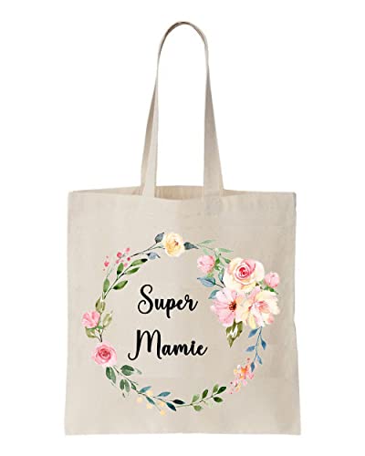 Tote Bag Super mamie (fleurs roses) Cover