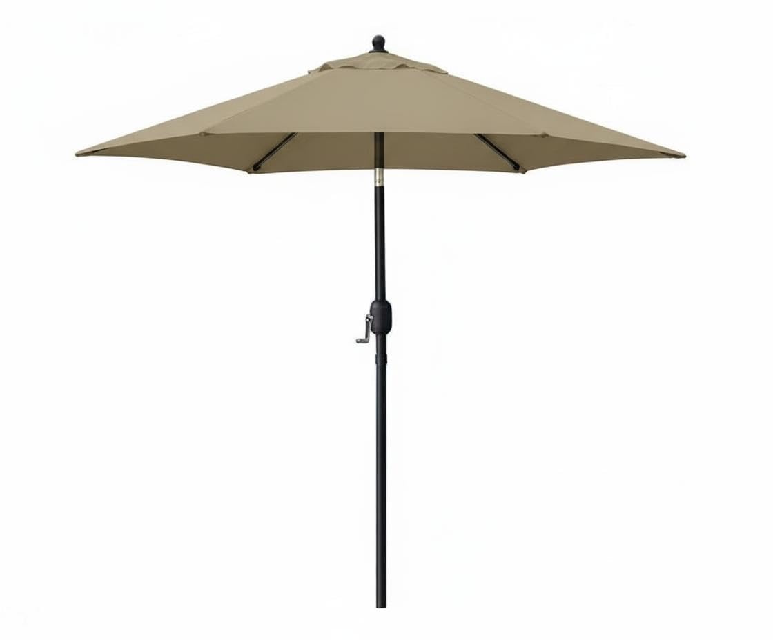 Garvee 2.2m Patio Umbrella, Garden Parasol Umbrella with Wide Canopy & Easy Crank Lift System, Outdoor Garden Umbrella Parasol for Backyard, Balcony, Patio