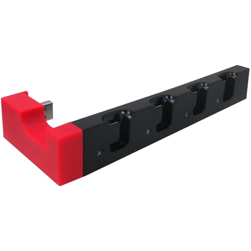 Nintendo Switch & Switch OLED &Joycons �Ή��[�d�h�b�N�A�R���g���[���[�[�d�h�b�N�X�e�[�V���� �ő�4��[�d�\�ANintendo Switch/OLED �Ή��X�^���h�X�e�[�V����(�u���b�N&���b�h)