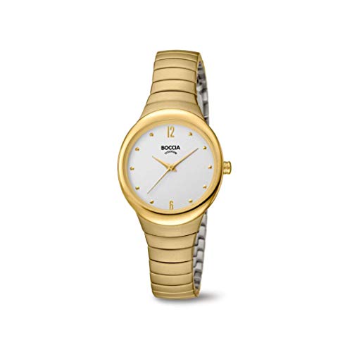 Boccia Titanium 3307-02 montre bracelet femme étanche quartz cadran blanc