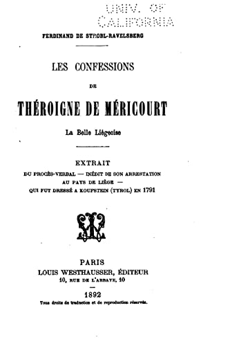 Les confessions de Théroigne de Méricourt (French Edition)