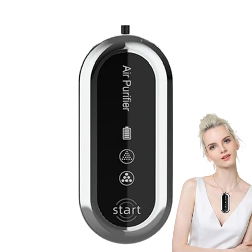 Purificador de aire personal portátil – Collar ionizador de aire pequeño portátil | Purificador portátil elimina el polvo, los olores para automóviles, escuela y oficina