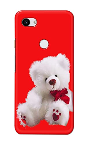 Image of PRINTFIDAA Teddy Bear Cute Lovers Romantic Day Printed Designer Hard Back Case Cover for Google Pixel 3A, G020A, G020E, G020B -(WI) MVN1001