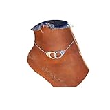 Aluinn Handcuffs Anklet Bracelet stainless steel Cute Silver Anklets chain charm Foot Jewelry Accessories for Women Summer Beach