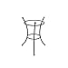 Achla Designs GBS-20 Multi-Use, Small Wrought Iron Metal Plant birdbath Bowl Stand Flowerpot Holder, 8", Black