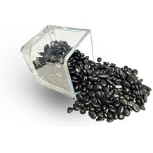 WGV Mini Black Rock Pebbles, 1 lb, Decorative Ornamental Gravel Stone, Accent Vase Filler for Landscaping, Succlents, Aquarium and Terrarium, Crafting for Home Decor, 1 Plastic Bag