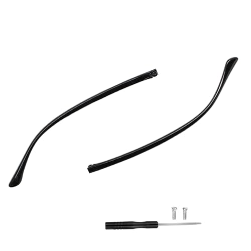 UPIONIC Glasses Replacement Temple, TR90 Eyeglass Arms Legs,Glasses Repair Kit with Screws,Screwdriver,Flat tooth, Matte black
