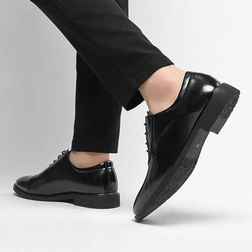 Men's Fashion Dress Shoes, Lace Up Comfort Soft Men Leather Sneaker Dress Shoes Wedding Classic Office Comfortable Oxford3