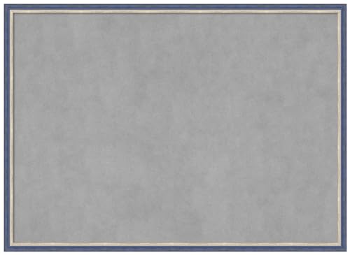 Amanti Art Blue Framed Magnetic Board, 29x21, Modern Office Decor