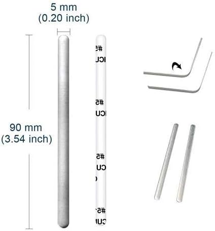 Nose Bridge Strip 100PCS,Shed Protector Aluminum Strips(Specs: 0.02X0.2X3.54 inch) for DIY Mask Handmade Crafting Making Nose Bridge Clip