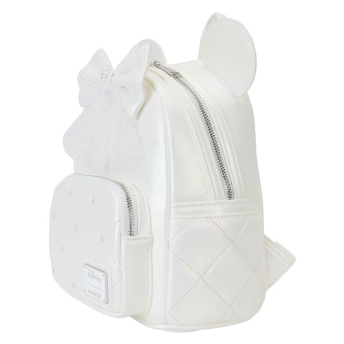 Image of Loungefly Disney Minnie Mouse Iridescent Wedding Mini Backpack