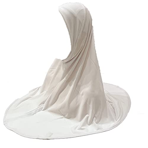 Muslim Islamic Hijabs Long Turban Cap Head Wrap Scarf Shawl for Women Solid Color Hijab