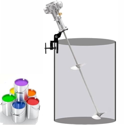 JKJZSALJ Automatic Mixer,55 Gallon Pneumatic Agitator,Stirring Pneumatic Industrial Shaker,Clamp Mount Tank Barrel Drum Mixer, Ibc Air Agitator,Paint Mix Tool,Capacity 400L, 3/4Hp