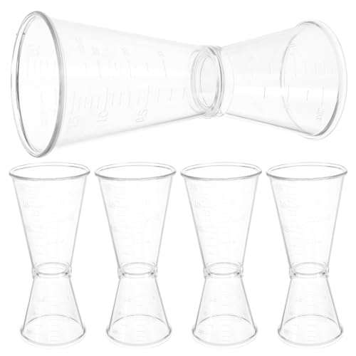 NOLITOY 5個 点 ダブルカクテルジガー メジャーカップ 目盛り付き 精密測定 バー用品 ホームパーティー キッチン バーテンダーツ 再利用可能