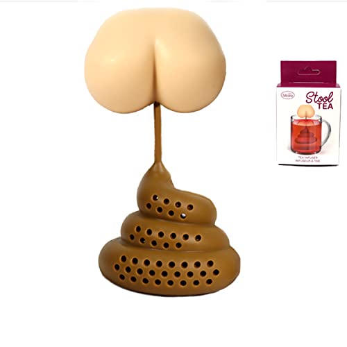 Funny Tea Infuser Gag Gift, Poop Tea Filter For White Elephant Gift Exchange Tea Strainer