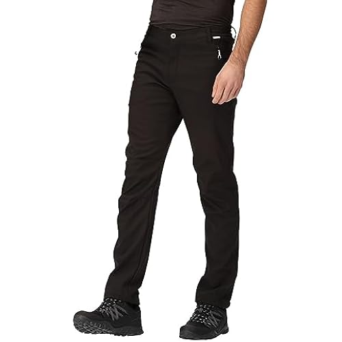 Regatta Mens Geo Softshell II Trousers Black 32 Regular Leg