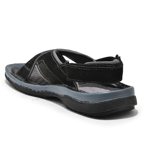 Image of Woodland Men Black Sandal