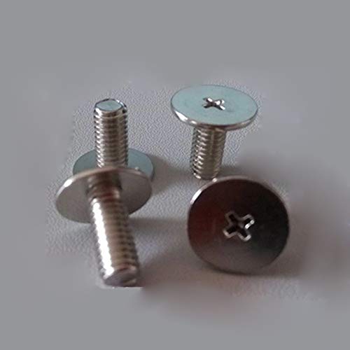 M 4 Phillips Screw Big Flat Head Screws Countersunk Thin Head C Head Bolts Stainless Steel 20Pcs - (Dimensions: M 4x8x8x0.9mm)