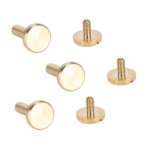 Rivetto di Rilegatura, Rivetto a Vite da 10 Mm a Testa Piatta Rotonda per Cinture, Borse, Portamonete (10x12 mm/0,39x0,47 pollici)