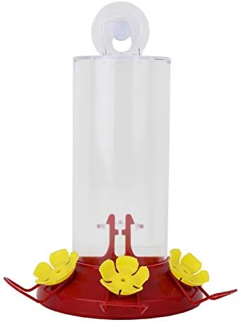 Perky-Pet 217 Window Mount Plastic Hummingbird Feeder with Perches - 8 oz Outdoor Garden Décor Hummingbird Feeder
