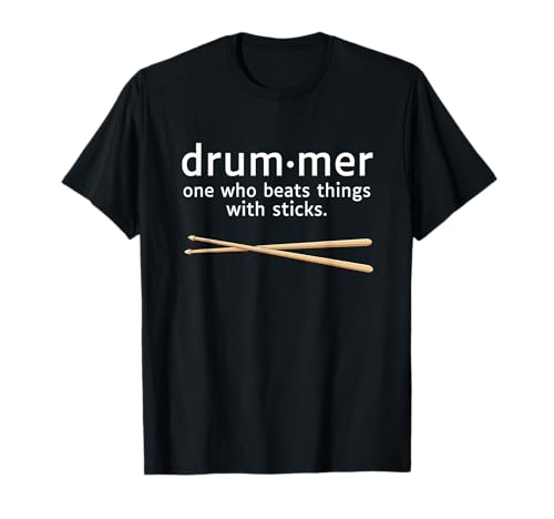 Funny Drummer Definition Percussion Music Drum Sticks T-Shirt