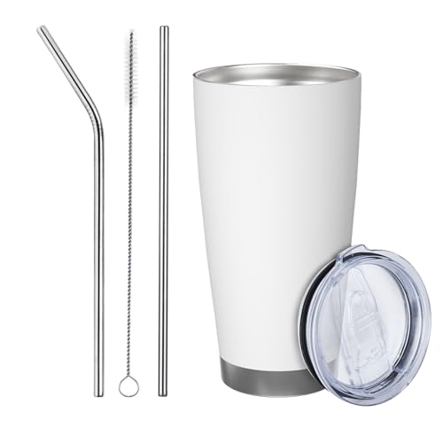 Custom Stainless Steel Tumblers Add Your Text Photo to Create Own Personalized Unique Tumbler, 20oz Travel Coffee Mug Cups with Lid and Straw, Multi Colors, 02005