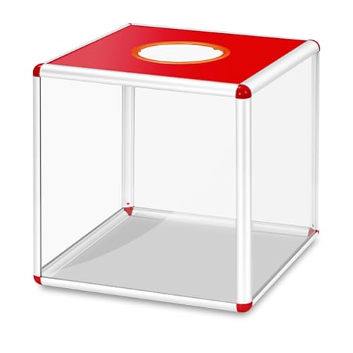 Ampia apertura: Scatola della lotteria presenta un'apertura ampia, ideale per biglietti vincenti, palline della lotteria, monete, biglietti di auguri e schede elettorali. Con la sua dimensione compatta, scatola della lotteria è facile da trasportare.