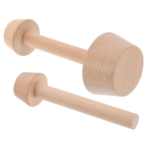VALICLUD 2 piezas Molde de Madera para Tartas Huevo Doble Cara Moldeador de Masa para Hornear Versátiles para Tartaletas y Mini Muffins Herramienta de Cocina para Repostería