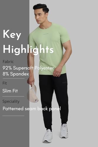 Image of FUAARK Men's Round Neck Slim Fit Gym Sports T-Shirt