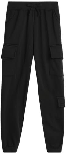 Dreamstar Girls' Soft Fleece Oversized Cargo Jogger Pants - Baggy-Loose Fashion Pants (7-16)3