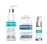 Rosadyn+ Rosacea Skin Care Products, Set of 3| Redness Relief Supplement, Cream Cleanser and Rejuvenating CoQ10 Face Serum