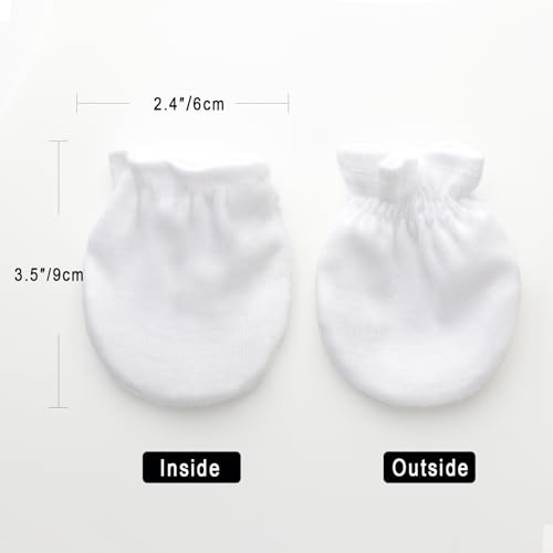 DRESHOW Neugeborenes Baby Fäustlinge Kleinkind Handschuhe Keine Kratzer Fäustlinge Baumwolle Handschuhe für 0-6 Monate