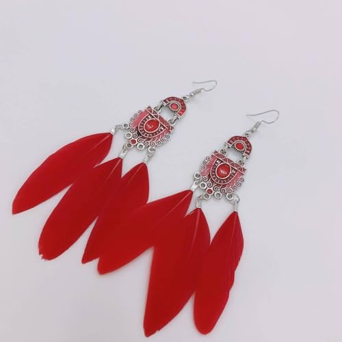 Boucles d'oreilles plume colorée légères pour sublimer un visage fatigué - 2
