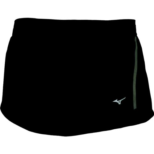 Mizuno Running Women's Firefly SQ 2.5 Shorts, Black/Charcoal, Large