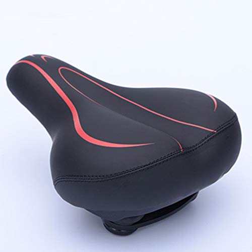 Assento de bicicleta Wakauto com bola dupla de absorção de choque, assento de bicicleta de couro mai