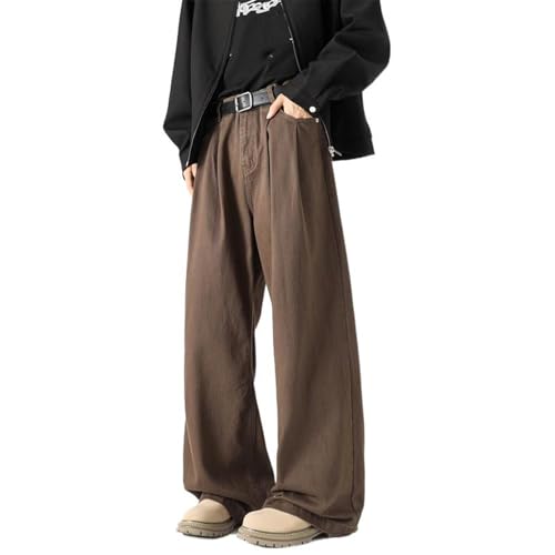 Pantalon cargo décontracté homme marron fini les vêtements serrés
